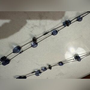 Elegant Blue Beaded Necklace